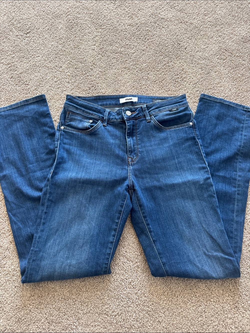 Mavi Kendra high-rise, straight leg jeans